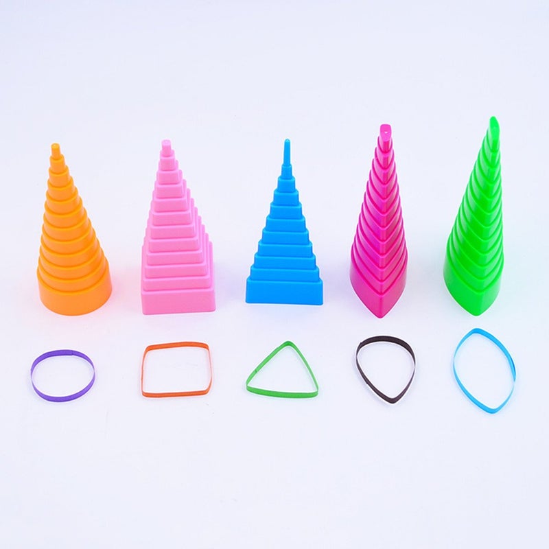 YURROAD Quilling Shapes & Designs Border Buddy Tool 5 Shape Towers Quilling Tools Kit - Image 1